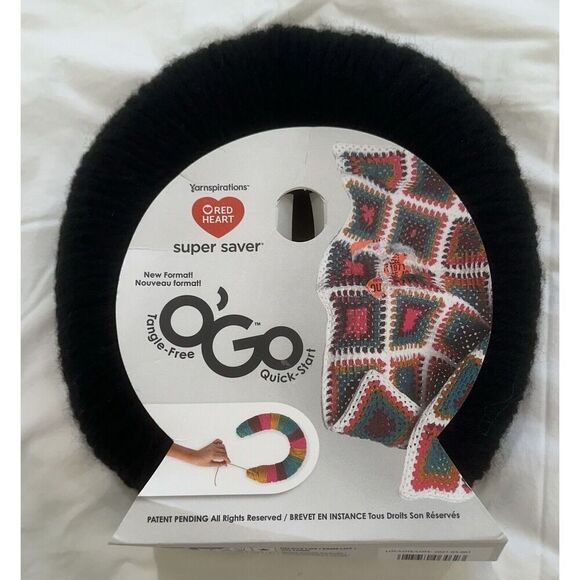 Red Heart Yarnspirations O Go Super Saver Black Yarn Skein NEW - Picture 1 of 2